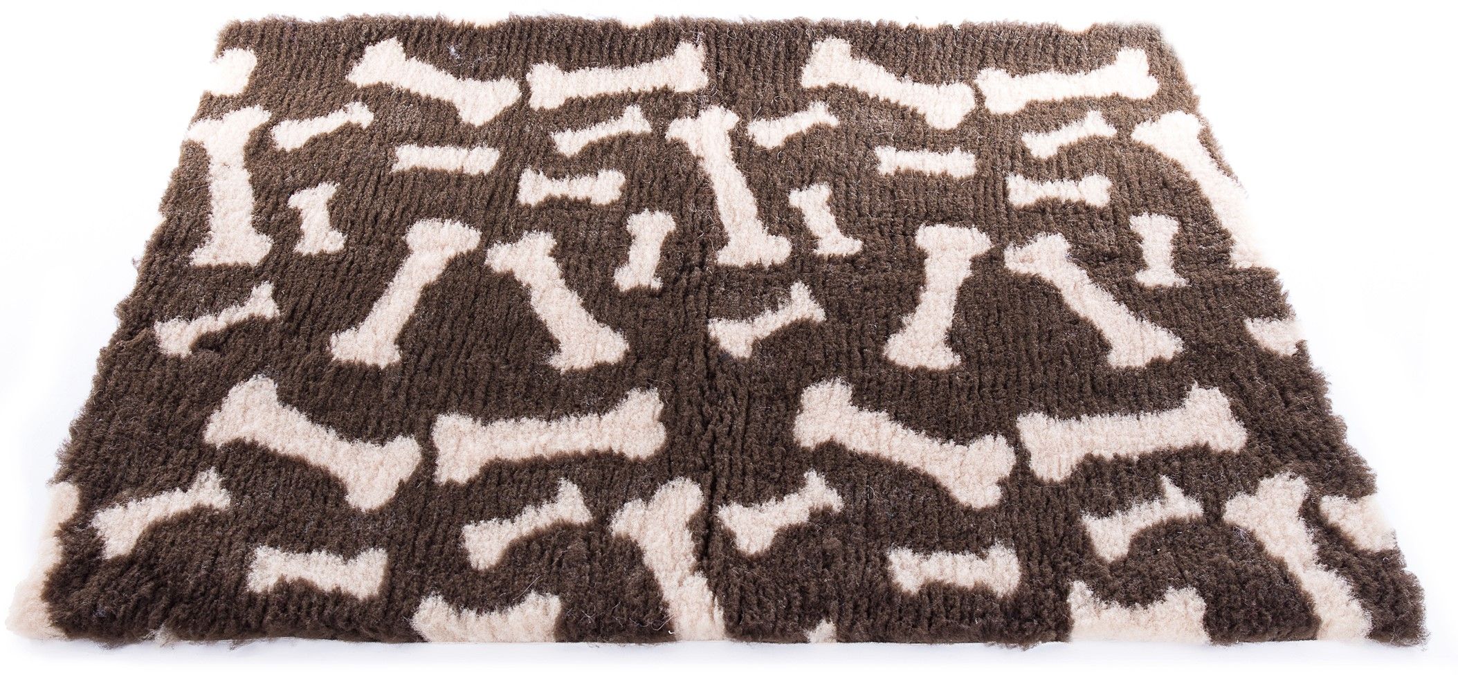 Rouleau anti-dérapant petbed 10x0.75 os marron/beige