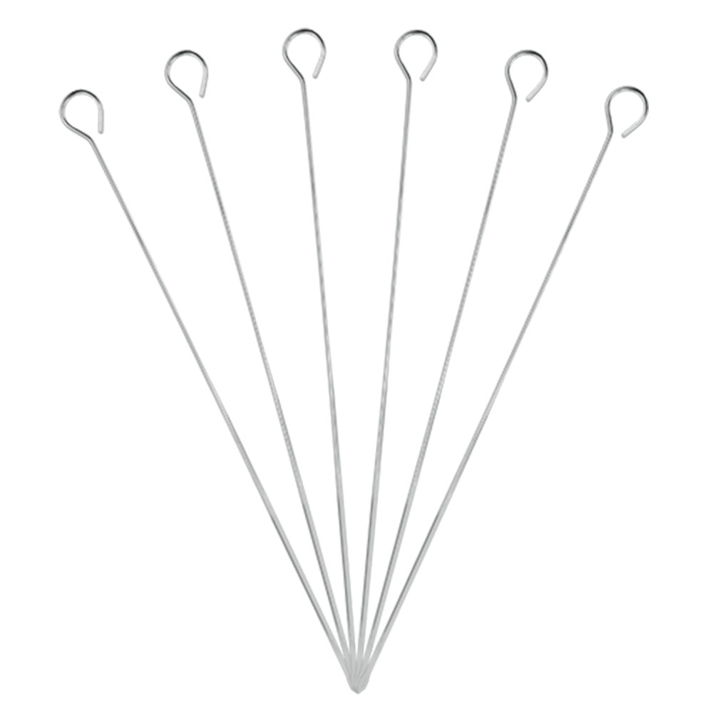 6 brochettes chrom. 35cm