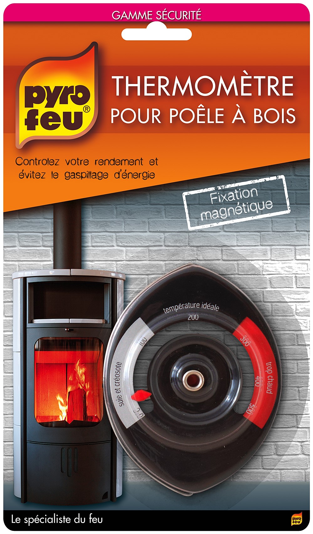 Thermomètre poêle à bois