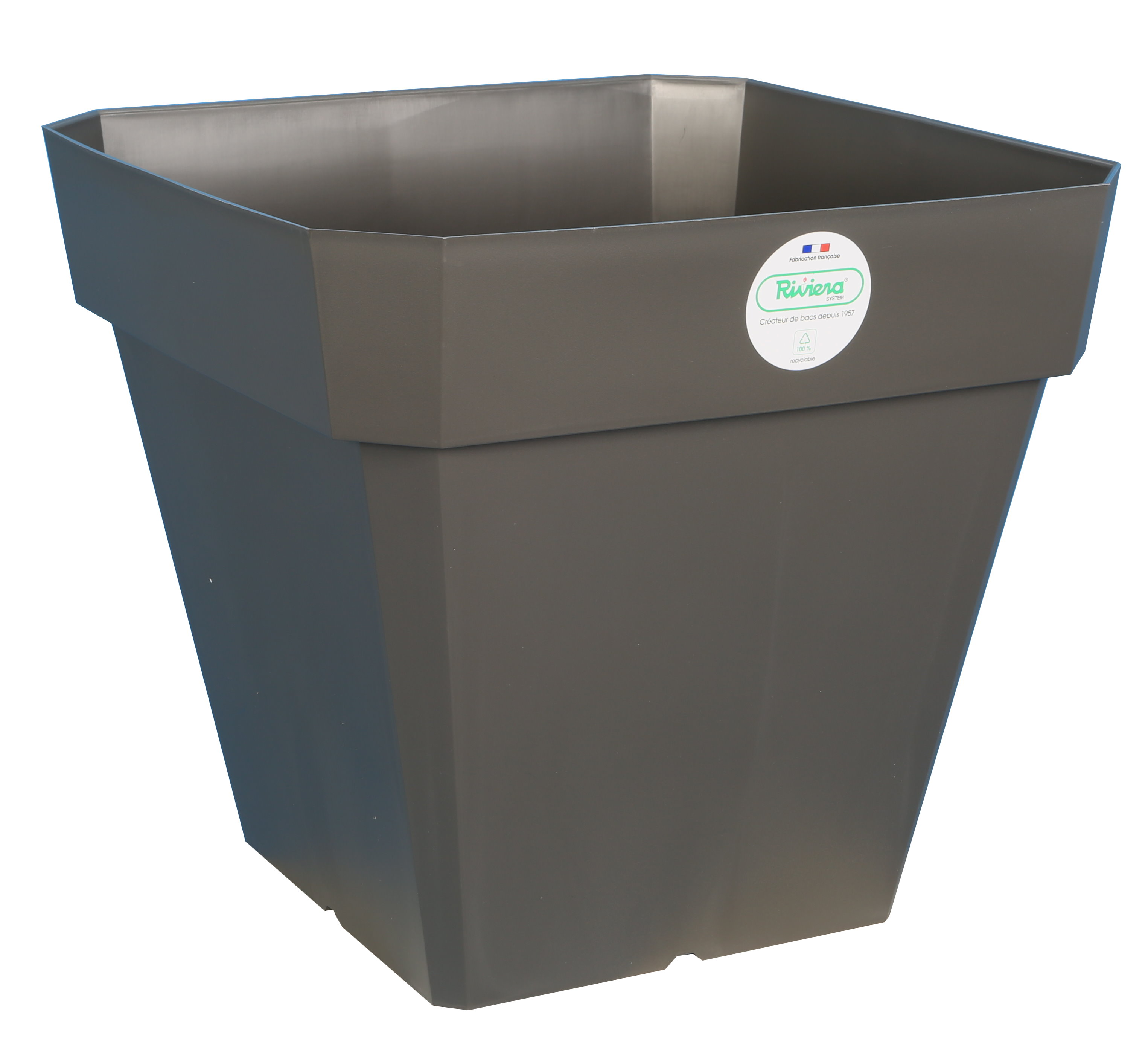 Bac soleilla 39x39x36 34litres gris 
