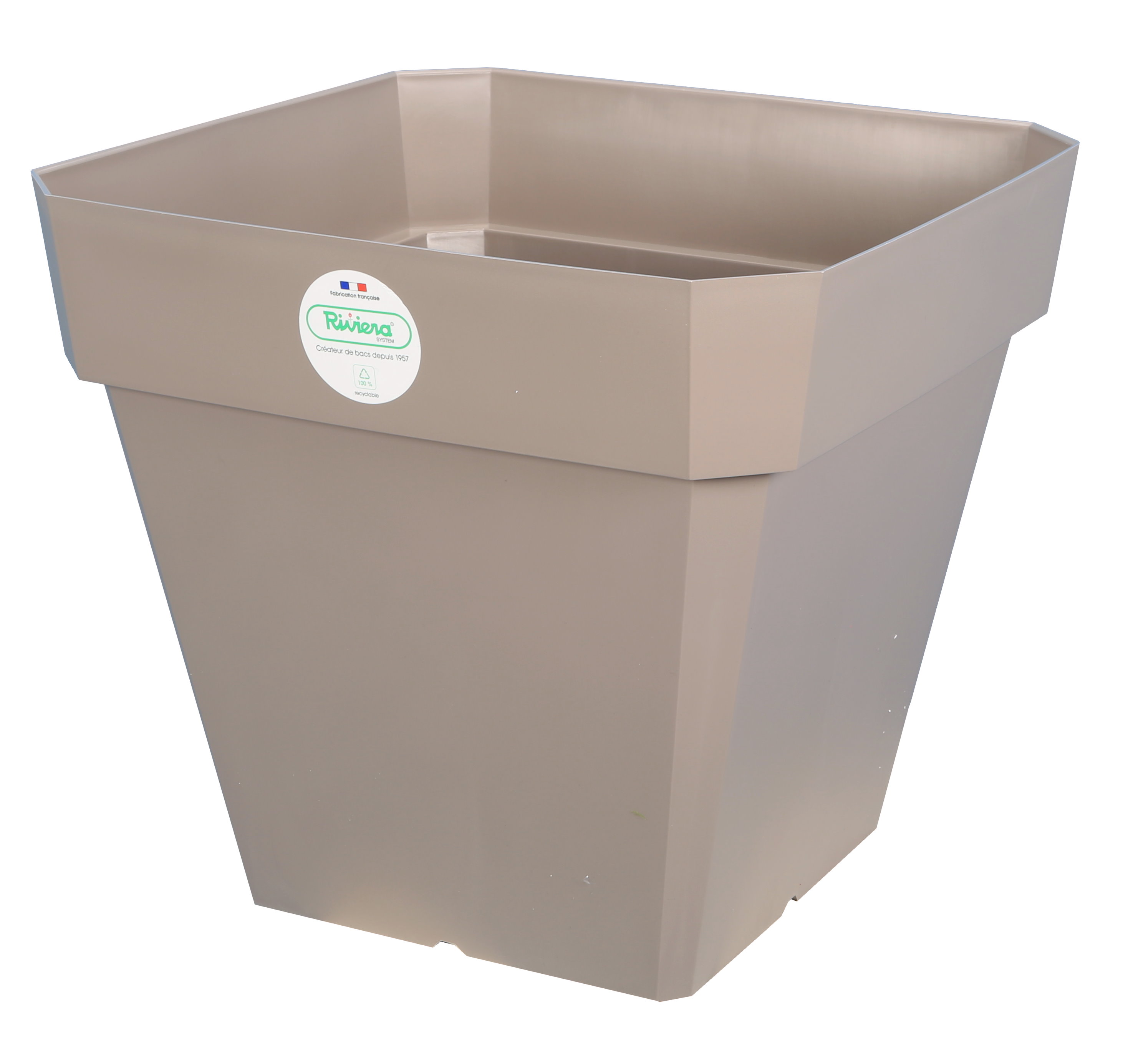 Bac soleilla 39x39x36 34litres taupe