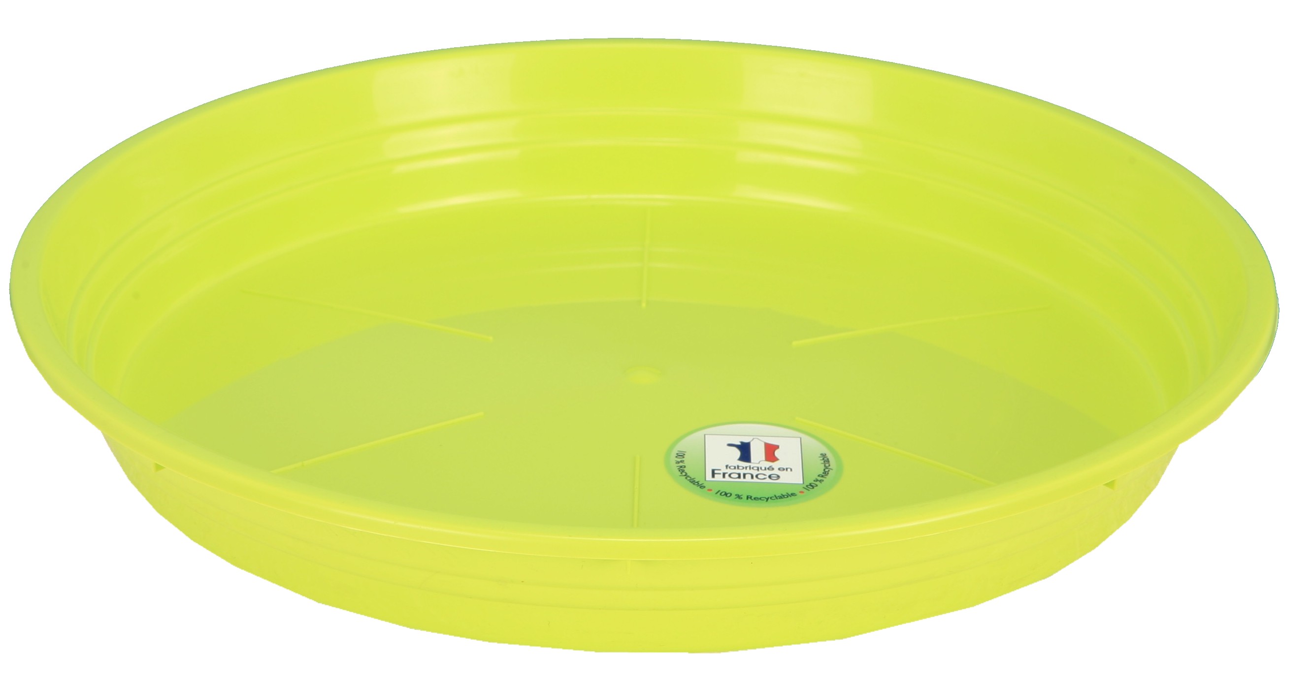 Soucoupe ronde 15 vert anis pour pot soleilla rond 20
