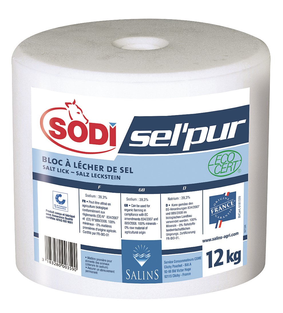 Bloc à lécher de sel pur 12kg