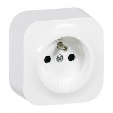 Prise 2P+T Horizontale saillie Profil Eco Blanc 