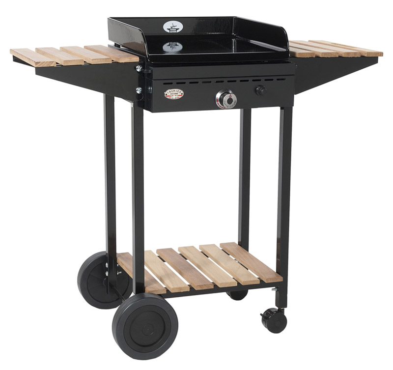 Chariot bois/acier pour plancha Iberica 450 ou Sukaldea 450 - FORGE ADOUR