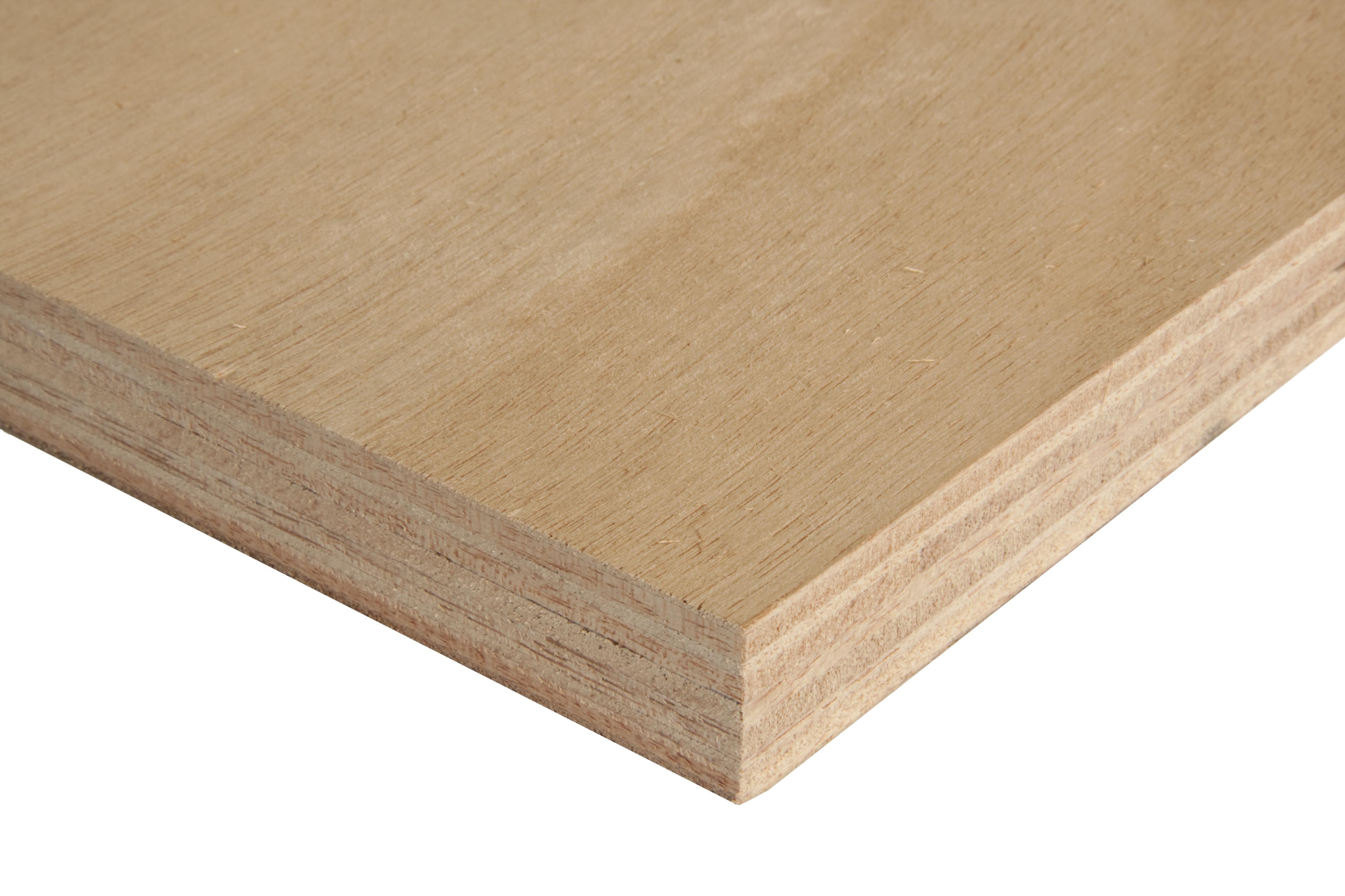 Panneau de bois contreplaqué Okoumé Marine 250x122x0,9cm