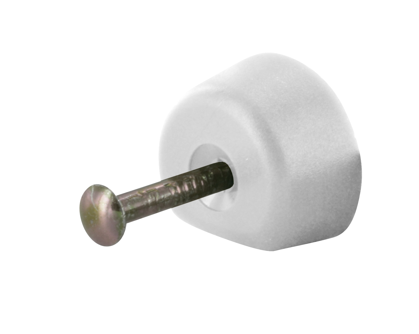 Lot de 8 taquets à clouer Ø15MM blanc 