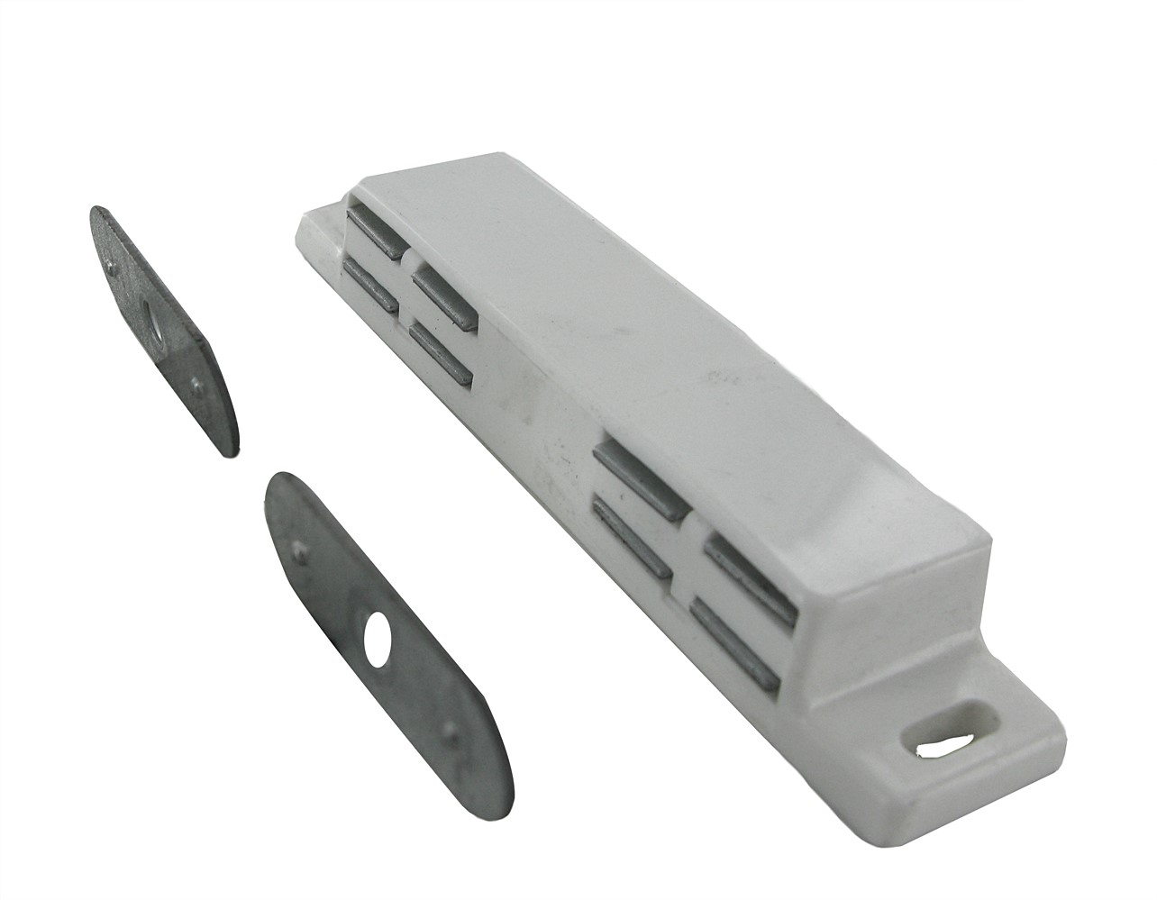 Loqueteau magnétique pour porte de meuble double à visser force 2x4kg gâche fixe 