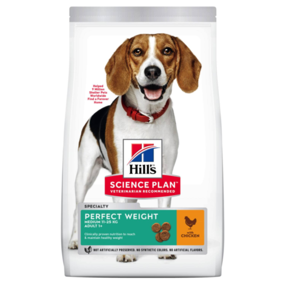 Croquettes chien Perfect Weight poulet 2kg - HILL'S SCIENCE PLAN