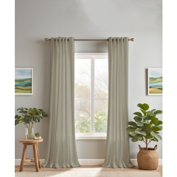 Rideau velours uni 140 x 240 cm blanc - MAISON BONHEUR 