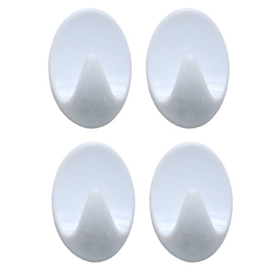 Pack de 4 crochets adhésifs - blanc