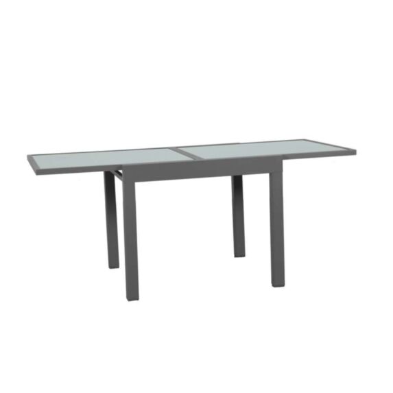 Table extensible alu/verre Sensa 90x180cm Anthracite