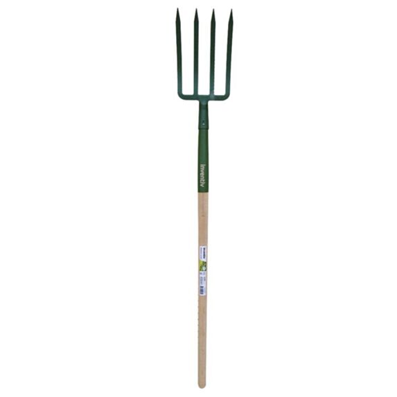 Fourche à bécher manche pomme verte 27cm - INVENTIV