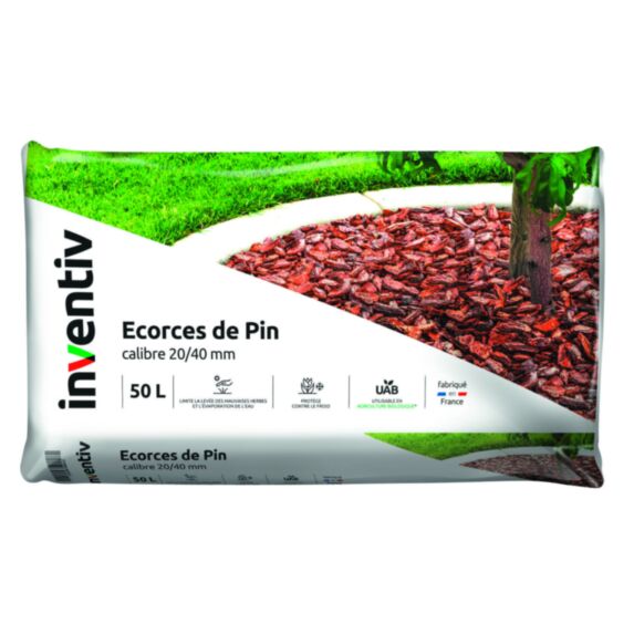 Ecorces de pin calibre 20/40mm, 50L - INVENTIV