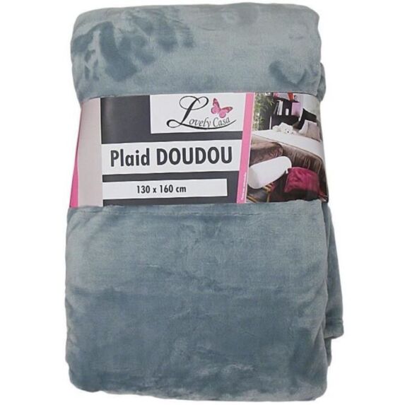 Plaid doudou 130x160cm gris
