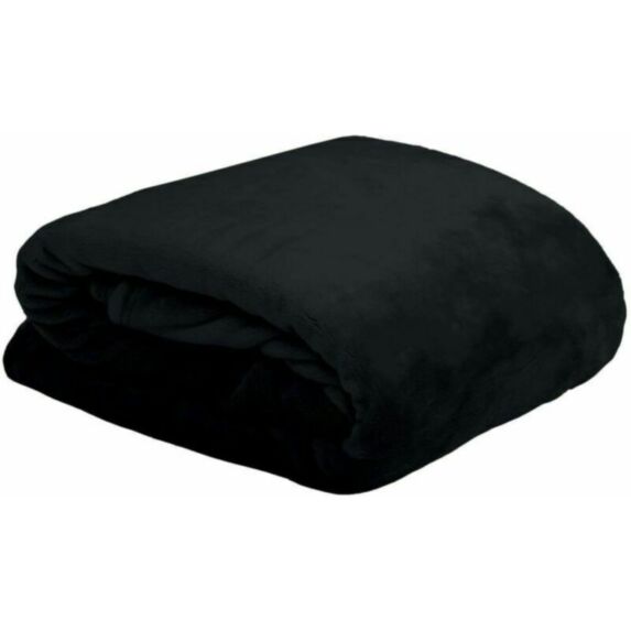 Plaid doudou 130x160cm noir