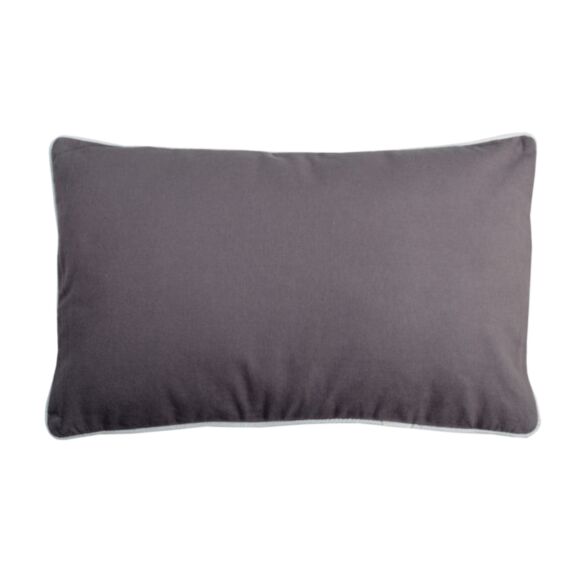 Coussin Duo en coton 30 x 50 cm gris et perle