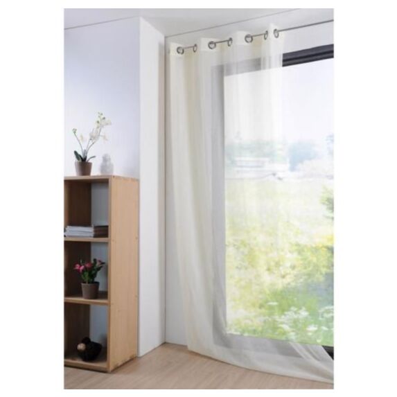 voilage sablé 135x260 cm Monna Ecru
