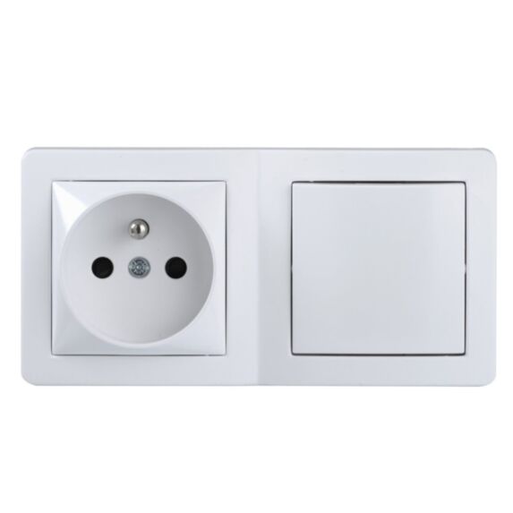 Interrupteur + prise saillie complet Alréa blanc - SCHNEIDER ELECTRIC