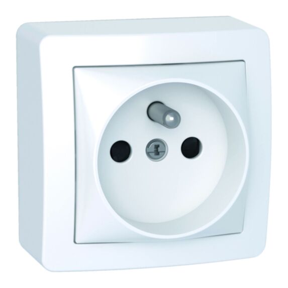 Prise avec terre saillie complet Alréa blanc - SCHNEIDER ELECTRIC