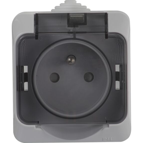 Prise 2P+T Cedar gris IP44 - SCHNEIDER ELECTRIC