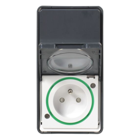 Interrupteur + prise saillie Mureva Styl anthracite - SCHNEIDER ELECTRIC