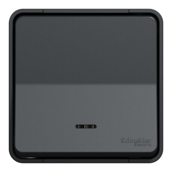 Interrupteur va-et-vient lumineux Mureva Styl anthracite - SCHNEIDER ELECTRIC