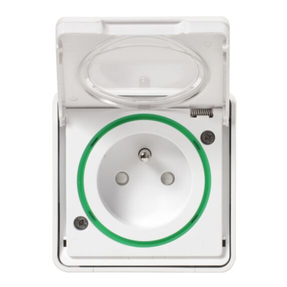 Prise étanche saillie complet Mureva Styl blanc - SCHNEIDER ELECTRIC