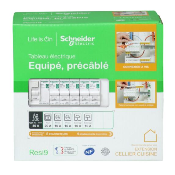 Tableau d'extension 1 rangée 13 modules Resi9 XP - SCHNEIDER ELECTRIC