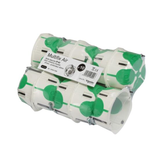 10 boîtes d'encastrement étanches D67xP40mm Multifix Air - SCHNEIDER ELECTRIC