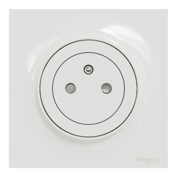 5 prises 2P+T Odace affleurante Mécanisme avec plaque Blanc - SCHNEIDER ELECTRIC
