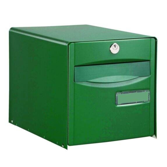 Boîte aux lettres 1 porte agréée PTT 28,8x27,9x39,3cm Vert