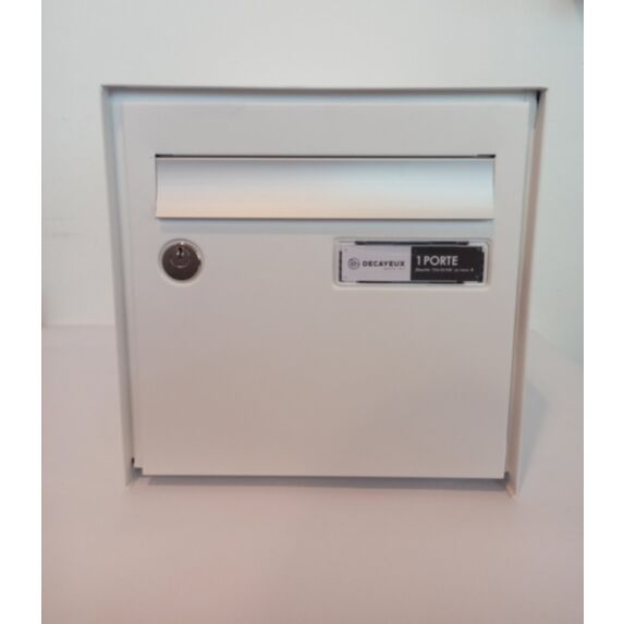 Boîte aux lettres simple face acier blanc - DECAYEUX