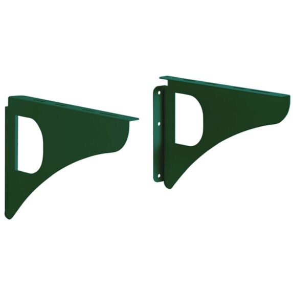 Lot de 2 équerres design vert pour fixation murale - DECAYEUX