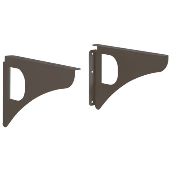 Equerres design gris anthracite pour fixation murale de boîte aux lettres - DECAYEUX