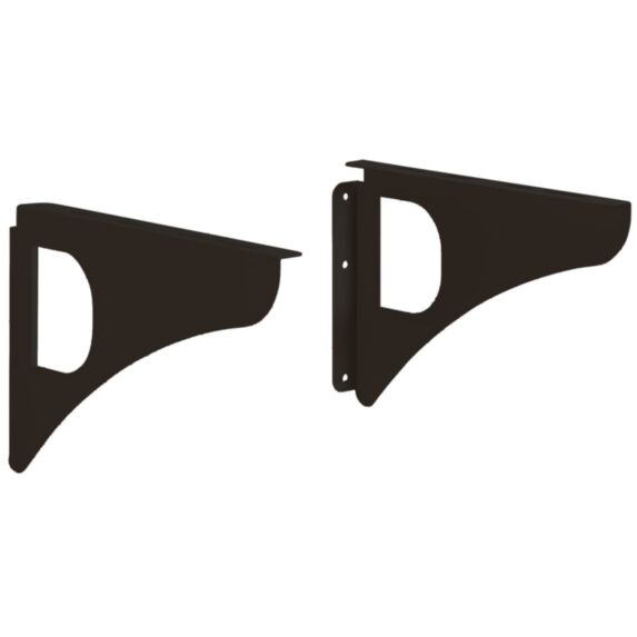 Équerres design noir pour fixation murale de boîte aux lettres - DECAYEUX