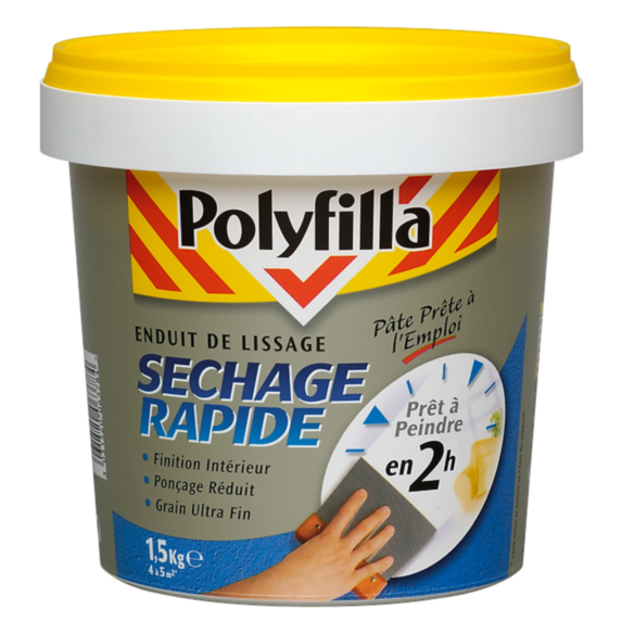 Enduit de Lissage Séchage Rapide - Pâte - 1,5 KG