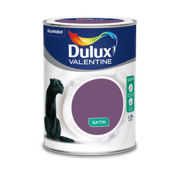 Peinture intérieure Crème de couleur satin Prune 1,25L - DULUX VALENTINE