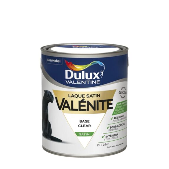 Laque valénite satin 2 l base clear