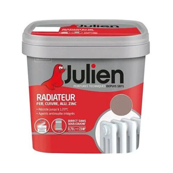 Peinture spéciale radiateur satin Taupe 0,75L - JULIEN