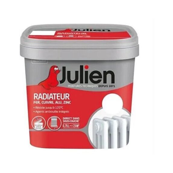 Peinture spéciale radiateur satin Titanium 0,75L - JULIEN