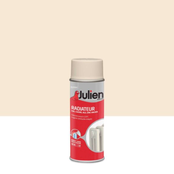 Peinture aérosol spéciale Radiateur Blanc Cassé Satin 400ml - JULIEN