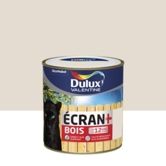 Peinture Ecran+ Bois Blanc Crème Satin 0,5L - DULUX VALENTINE