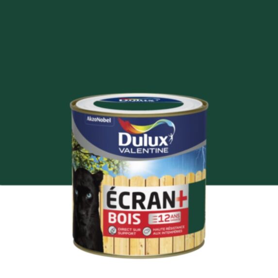 Peinture Ecran+ Bois Vert Basque Satin 0,5L - DULUX VALENTINE