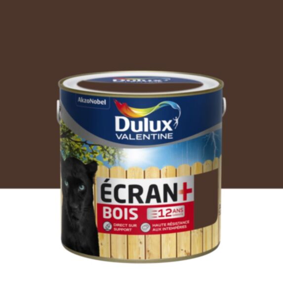 Peinture Ecran+ Bois Brun Normandie Satin 2L - DULUX VALENTINE