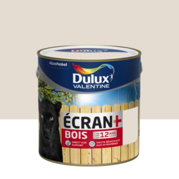 Peinture Ecran+ Bois Blanc Crème Satin 2L - DULUX VALENTINE