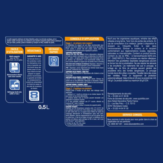 Peinture Multi-Supports Extérieur Dulux Valentine Satin Ton bois 0,125 L