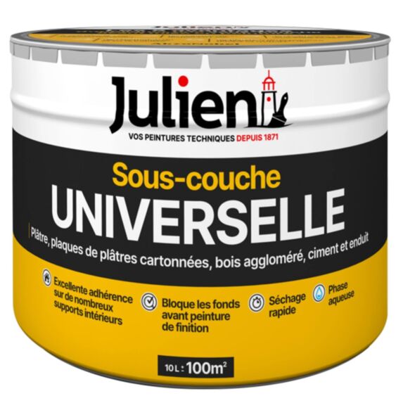 Sous-couche Peinture Universelle Blanc Mat 10L - JULIEN