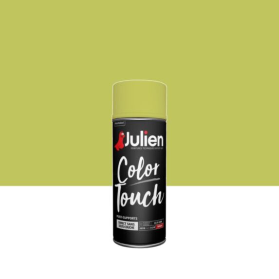 Peinture aérosol Multi-supports Color Touch Vert Anis Brillant 400ml - JULIEN