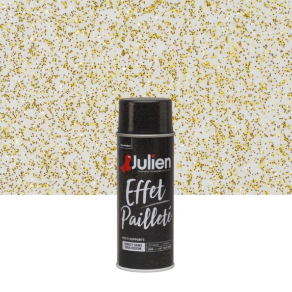 Peinture aérosol Multi-supports Color Touch Effet Pailleté Or 400ml - JULIEN
